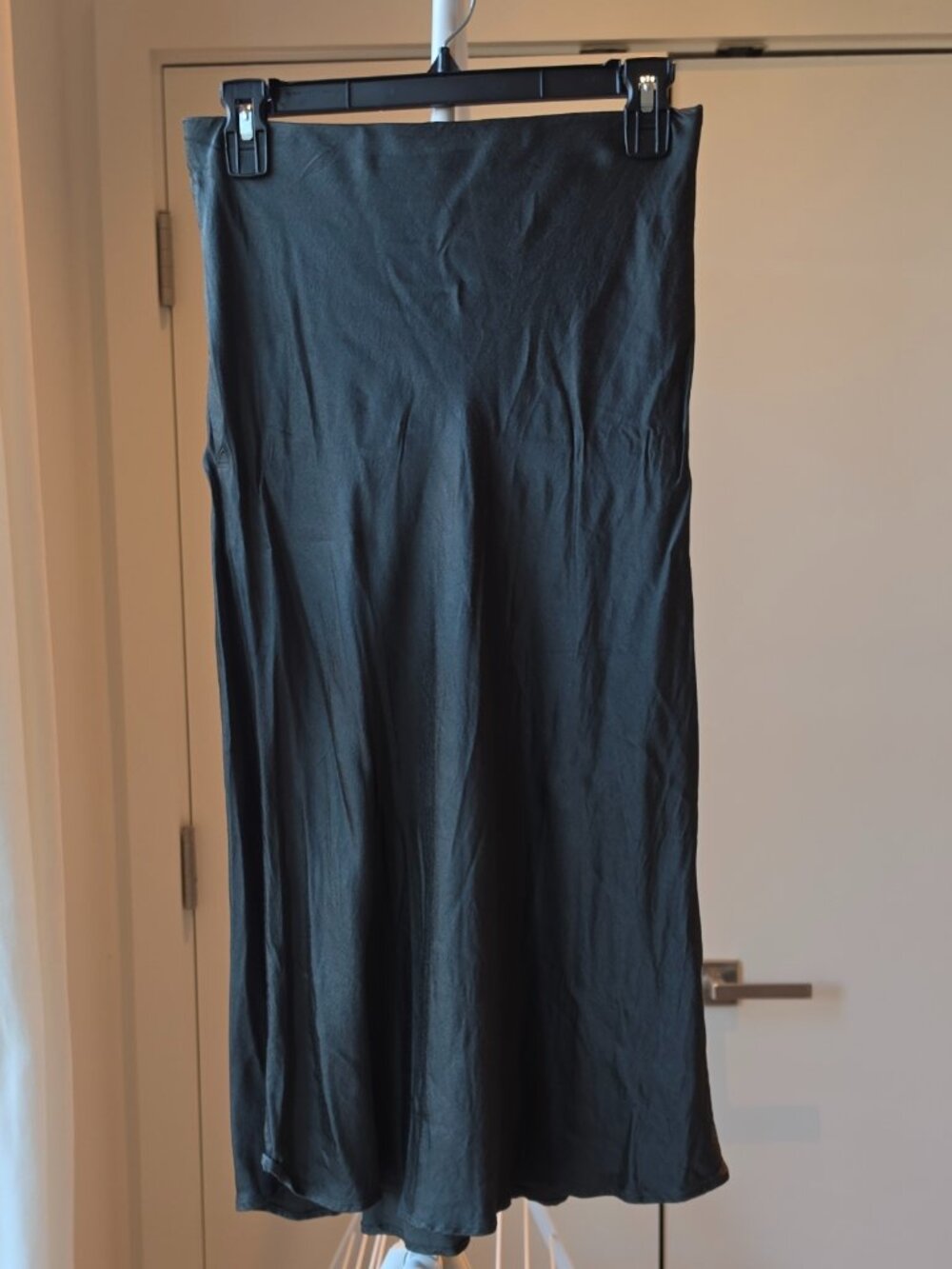 Rails Green Satin Skirt